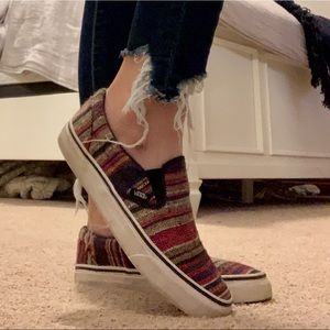 STRIPED “BAJA” SLIP ON VANS